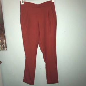 Orange Pant Ankle Length